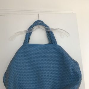 Bags - Blue woven bag with long strap Bags - Blue woven bag with long strap